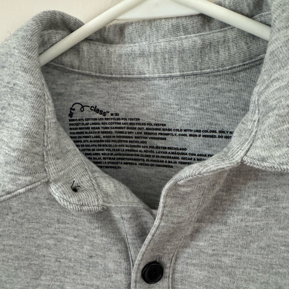 Art Class Girls Shacket Style Top Size Medium 8 NWT Color Grey - Picture 2 of 3